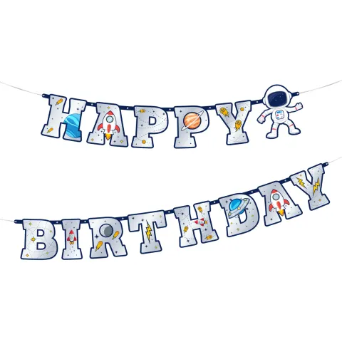 Baner urodzinowy happy birthday kosomos 250 cm
