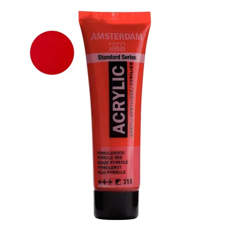 Farba akrylowa Amsterdam Acrylic 20 ml - 315 Pyrrole red