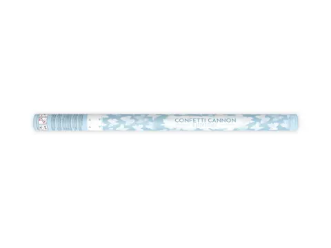 Tuby strzelające konfetti białe motylki 80 cm 36 szt