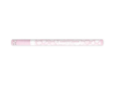 Tuby strzelające konfetti płatki róż białe 80 cm 36 szt