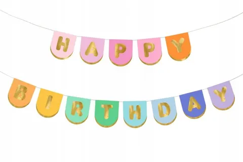 Baner urodzinowy Happy Birthday 160 cm