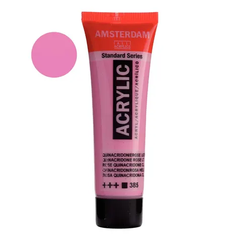 Farba akrylowa Amsterdam Acrylic 20 ml - 385 Quinacridone rose light