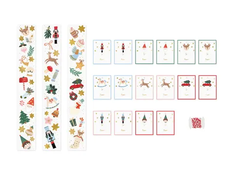 Naklejki świąteczne Merry Christmas 52 szt