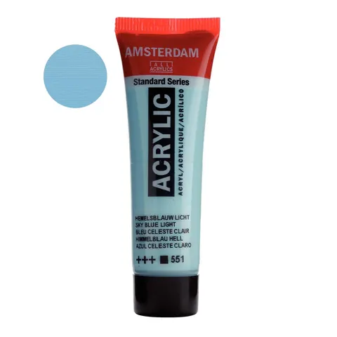 Farba akrylowa Amsterdam Acrylic 20 ml - 551 Sky blue light