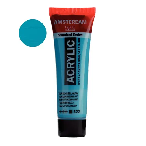 Farba akrylowa Amsterdam Acrylic 20 ml - 522 Turquoise blue