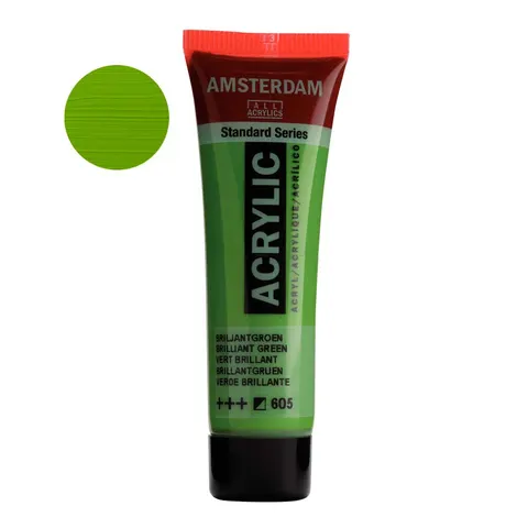 Farba akrylowa Amsterdam Acrylic 20 ml - 605 Brilliant green