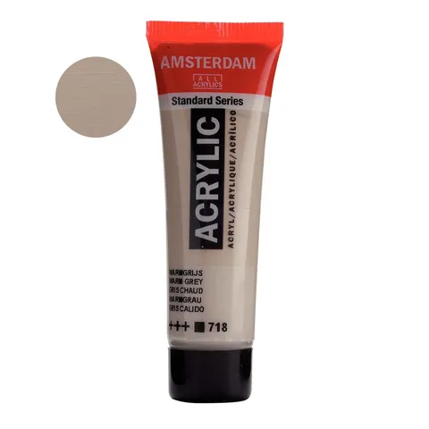 Farba akrylowa Amsterdam Acrylic 20 ml - 718 Warm grey