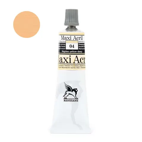 Farba akrylowa Maxi Akryl 60 ml - 04 Żółta z Neapolu ciemna