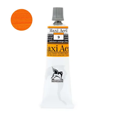 Farba akrylowa Maxi Akryl 60 ml - 08 Żółta kadmowa ciemna
