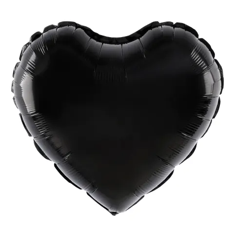 Balon foliowy Serce czarny 45 cm