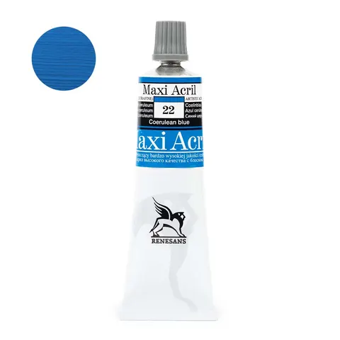 Farba akrylowa Maxi Akryl 60 ml - 22 Błękit ceruleum