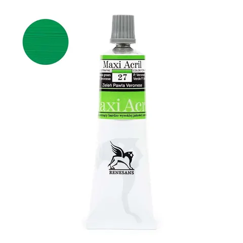 Farba akrylowa RENESANS Maxi Acril 60 ml (27 - zieleń Paolo Veronese)