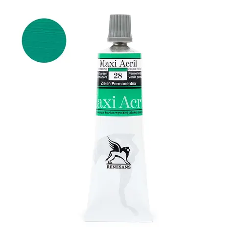 Farba akrylowa Maxi Akryl 60 ml - 28 Zieleń trwała