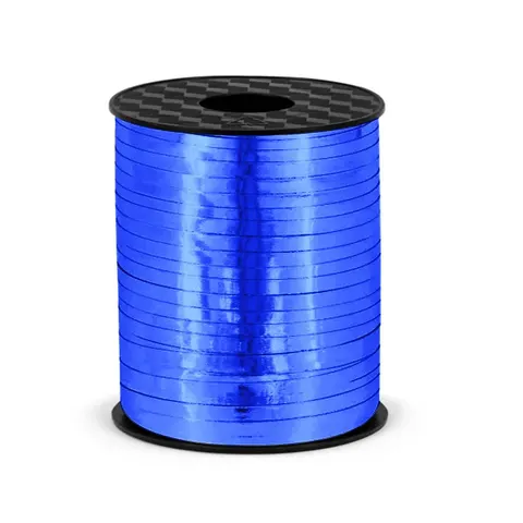 Wstążka do balonów błyszcząca niebieska 225 m