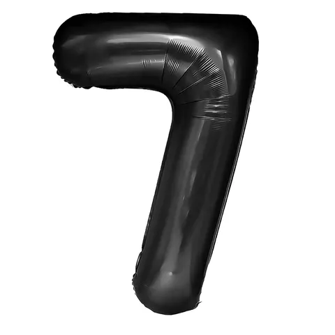 Balon foliowy cyfra 7 czarny 85 cm