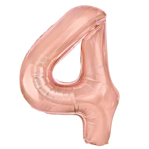 Balon foliowy cyfra 4 rose gold 70 cm