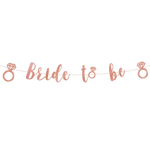 Baner na wieczór panieński Bride to be rose gold 150 cm