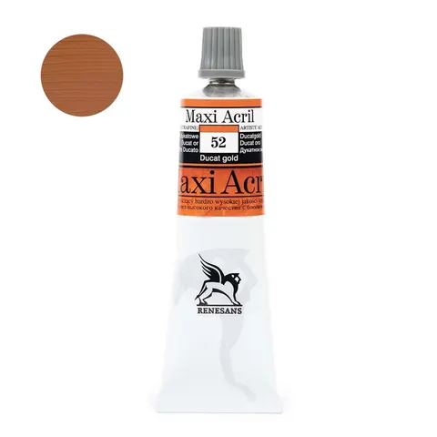 Farba akrylowa RENESANS Maxi Acril 60 ml (52 - złoto dukatowe)