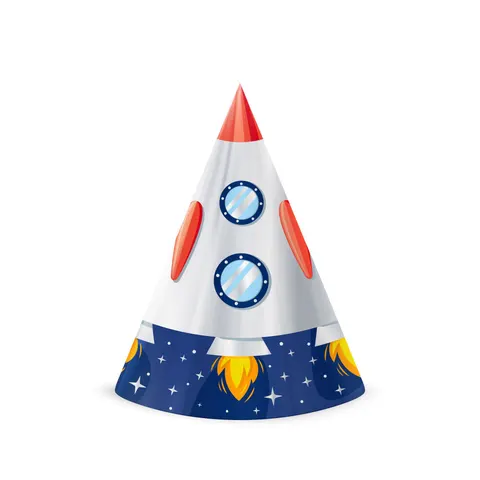 Czapeczki urodzinowe Kosmos 6 szt