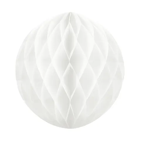 Kula bibułowa Honeycomb biała 20 cm