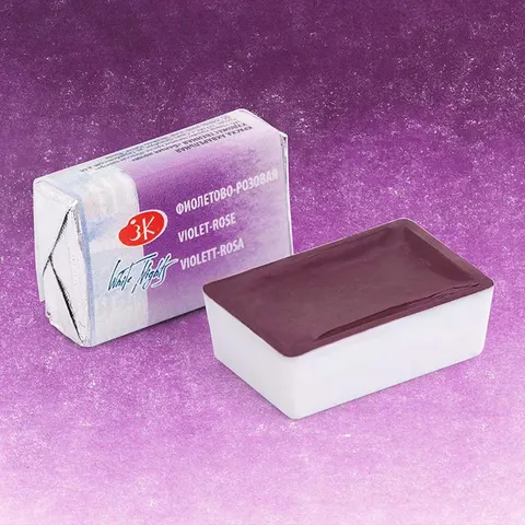 Farba akwarelowa Białe Noce kostka - 608 Violet Rose
