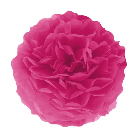 Pompon bibułowy różowy 25 cm