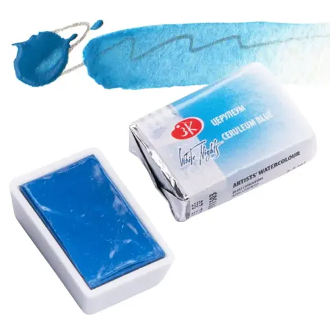 Farba akwarelowa Białe Noce kostka - 503 Ceruleum Blue