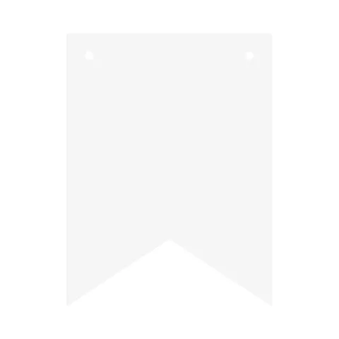 Baner DIY 16 cm - biały