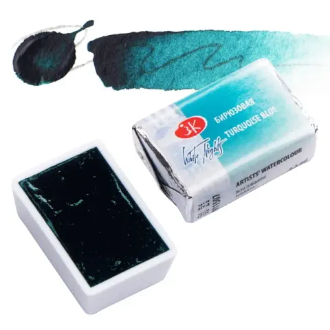 Farba akwarelowa Białe Noce kostka - 507 Turquoise Blue