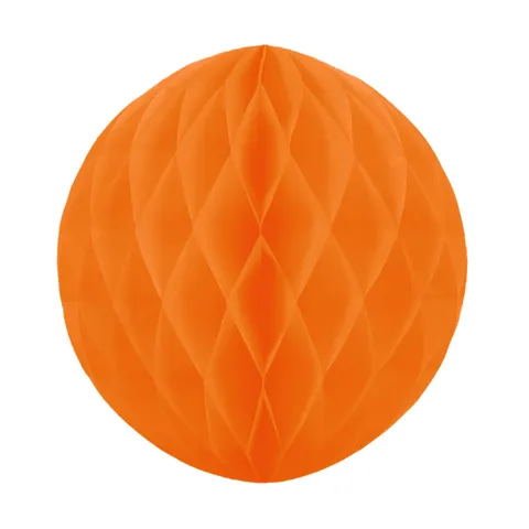 Kula bibułowa Honeycomb pomarańczowa 20 cm