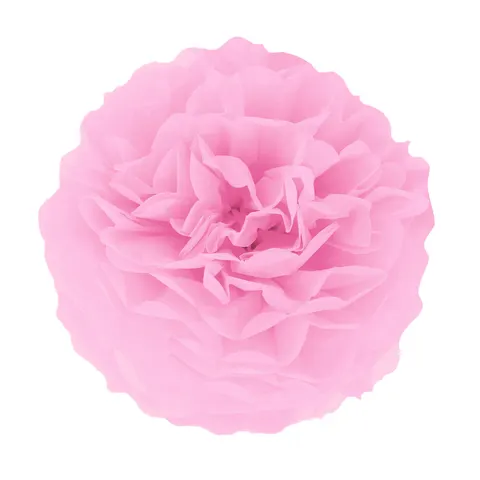Pompon bibułowy jasny różowy 35 cm