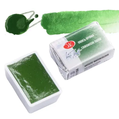 Farba akwarelowa Białe Noce kostka - 704 Chromium Oxide