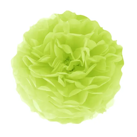 Pompon bibułowy zielony 25 cm