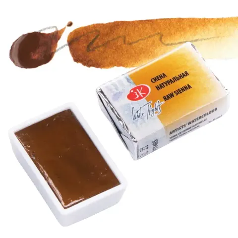 Farba akwarelowa Białe Noce kostka - 405 Raw Sienna