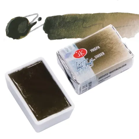 Farba akwarelowa Białe Noce kostka - 418 Umber