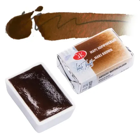 Farba akwarelowa Białe Noce kostka - 412 Mars Brown
