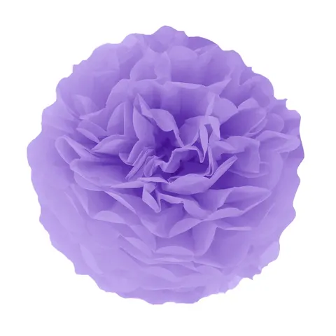Pompon bibułowy fioletowy 25 cm