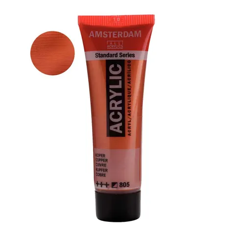 Farba akrylowa Amsterdam Acrylic 20 ml - 805 Copper metallic
