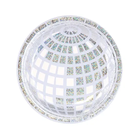 Talerzyki papierowe Silver Disco 18 cm 6 szt