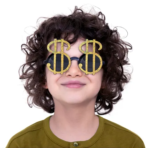 Imprezowe okulary Znak dolara 1 szt