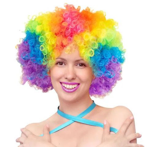 Peruka imprezowa włosy afro kolorowe