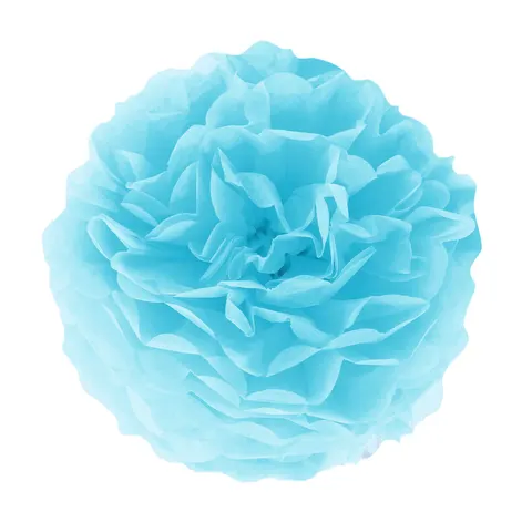 Pompon bibułowy błękit 35 cm
