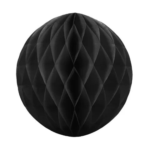 Kula bibułowa Honeycomb czarna 10 cm