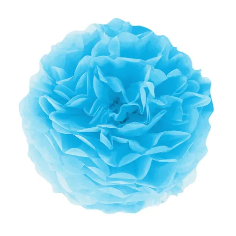 Pompon bibułowy niebieski 25 cm