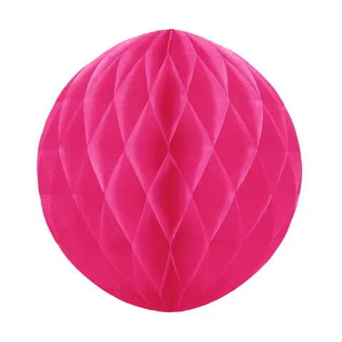 Kula bibułowa Honeycomb ciemny różowy 20 cm