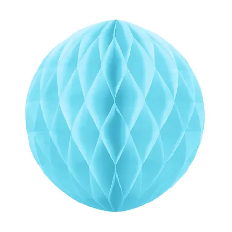Kula bibułowa Honeycomb błękitna 30 cm
