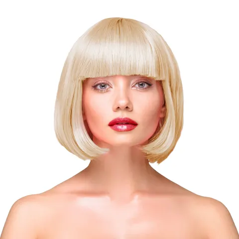Peruka imprezowa włosy krótkie proste blond
