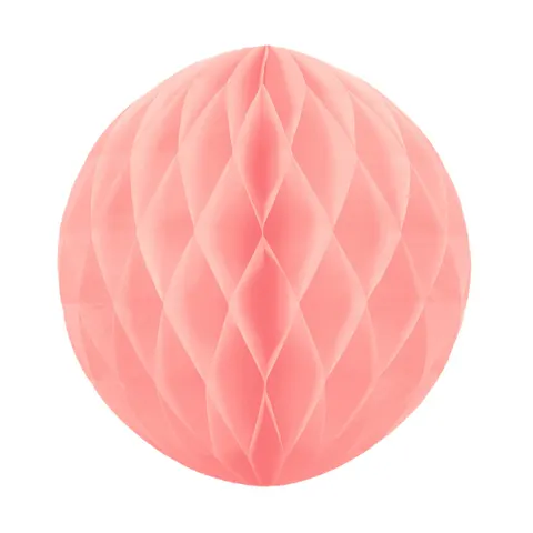 Kula bibułowa Honeycomb jasny różowy 30 cm
