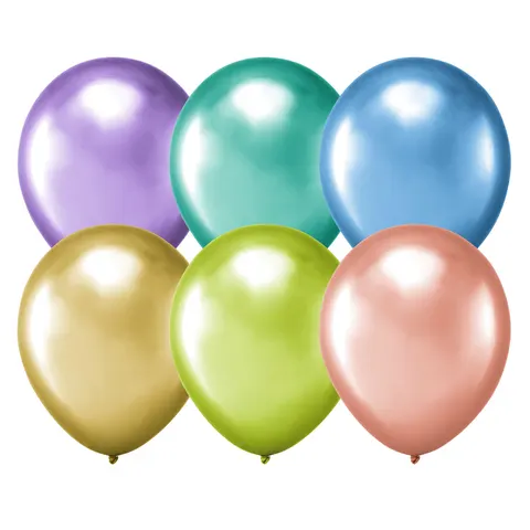 Balony kolorowe chrom 10 cali 10 szt