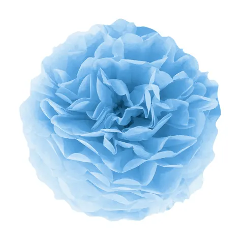Pompon bibułowy baby blue 35 cm